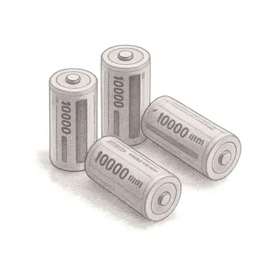 EBL D Size Rechargeable Batteries 1.2V 10000mAh (Pack of 4)