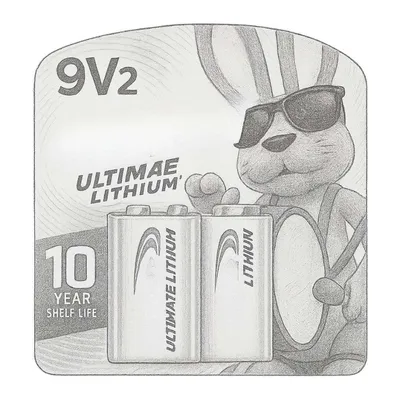 Energizer 9V Ultimate Lithium Batteries (Pack of 2)