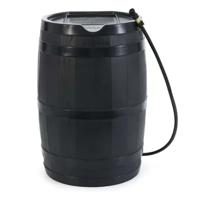 FCMP Outdoor Water Rain Catcher Barrel with Flat Back (45 Gallon)