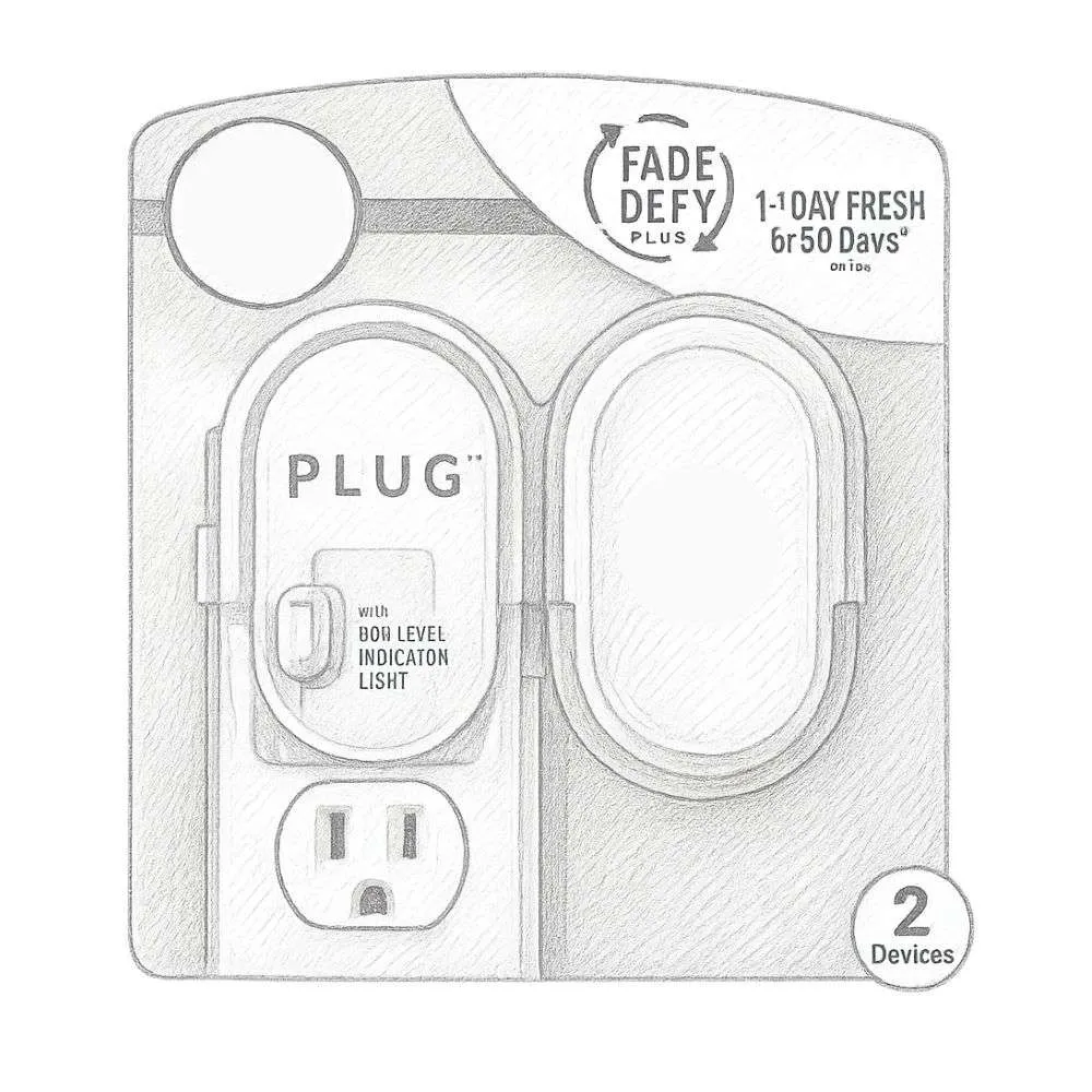 Febreze Fade Defy Plug Air Freshener Warmer (Pack of 2)