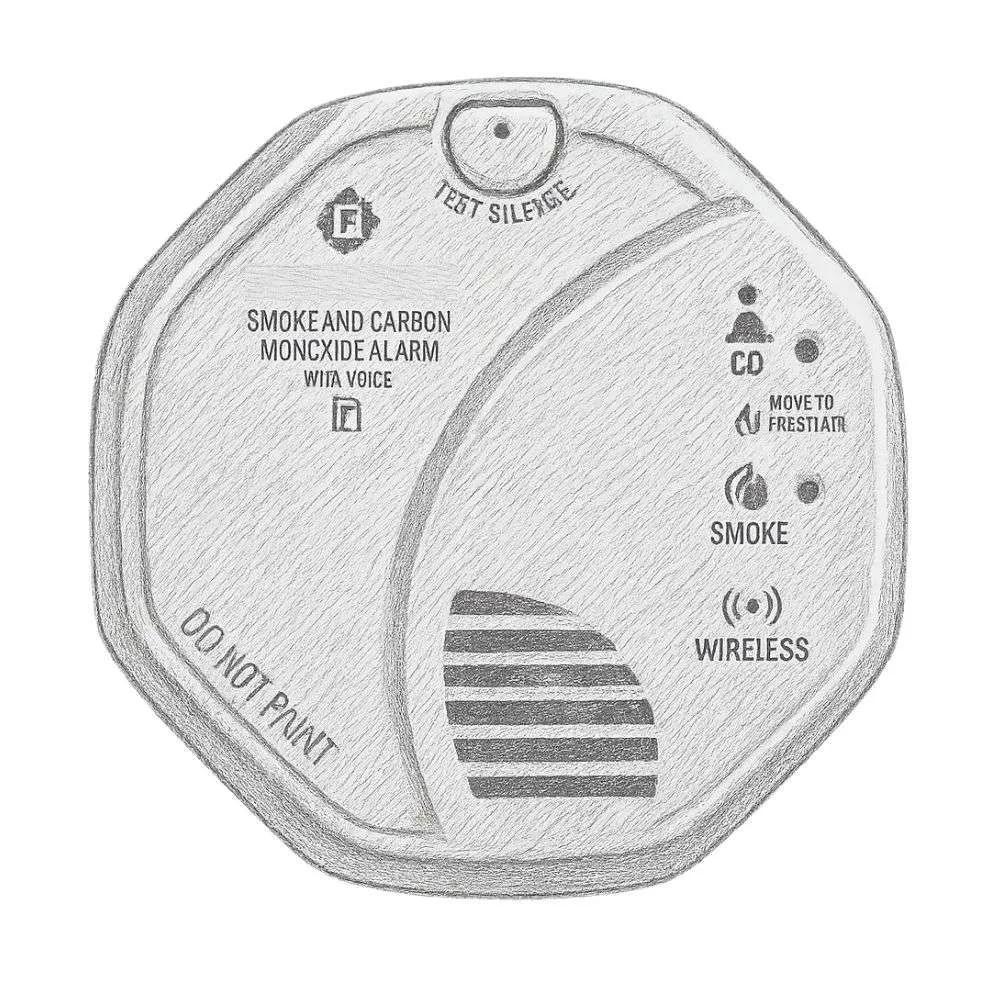 First Alert Wireless Interconnect Talking Battery Operated Smoke and Carbon Monoxide Alarm