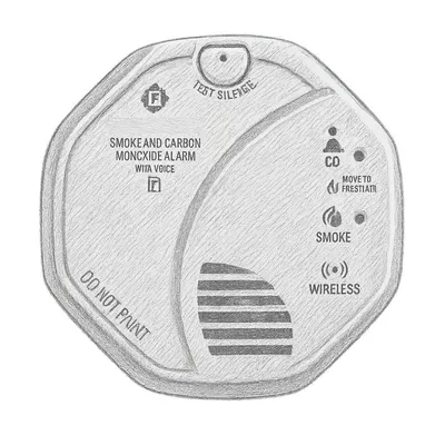 First Alert Wireless Interconnect Talking Battery Operated Smoke and Carbon Monoxide Alarm