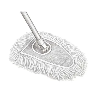 Fuller Brush Dry Dust Mop Head with Frame and Adjustable Handle