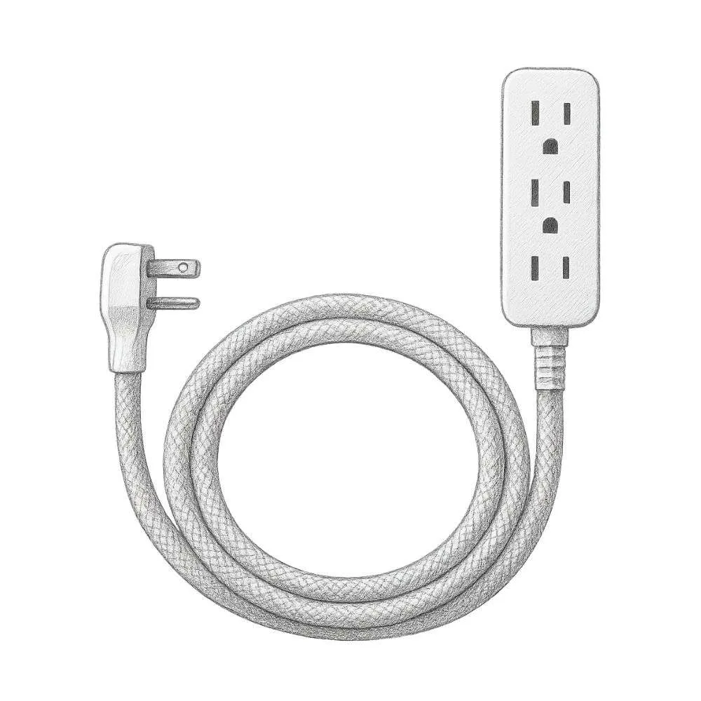GE 3-Outlet Power Strip Braided Extension Cord (8 ft.)