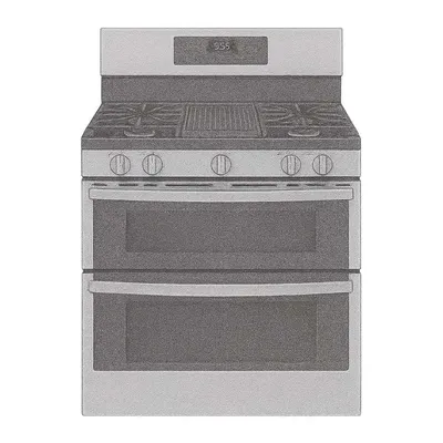 GE 30" Gas Double Oven With No Preheat And Air Fry