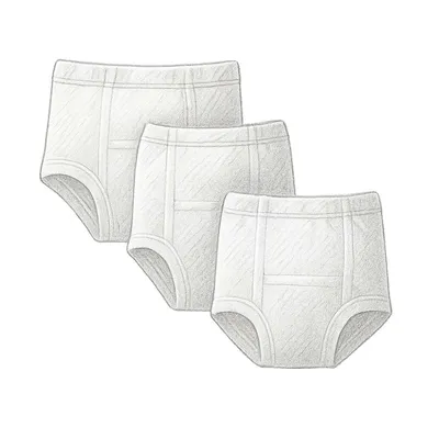 Gerber Childrenswear 3-Pack White Training Pants