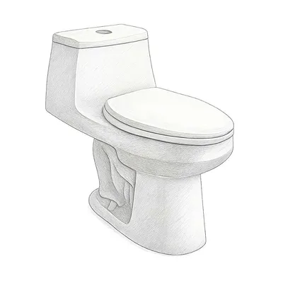 Glacier Bay McClure One-Piece Dual Flush Elongated Toilet