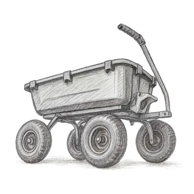 Gorilla Patented Poly Bed Dumping Garden Cart (7 cu. ft.)
