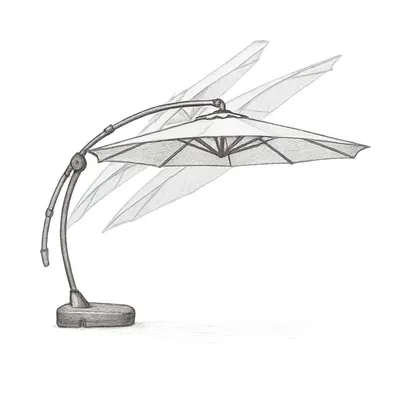 Grand Patio 12 ft Deluxe Napoli Sunbrella Cantilever Umbrella