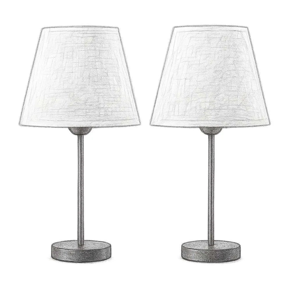HAITRAL Bedside Table Lamps (Set of 2)
