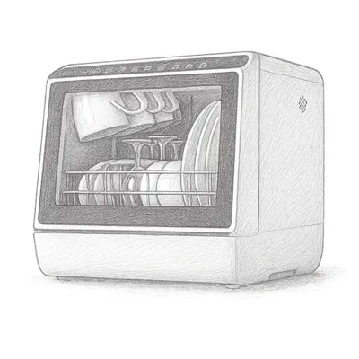 HAVA R01 Compact Countertop Dishwasher