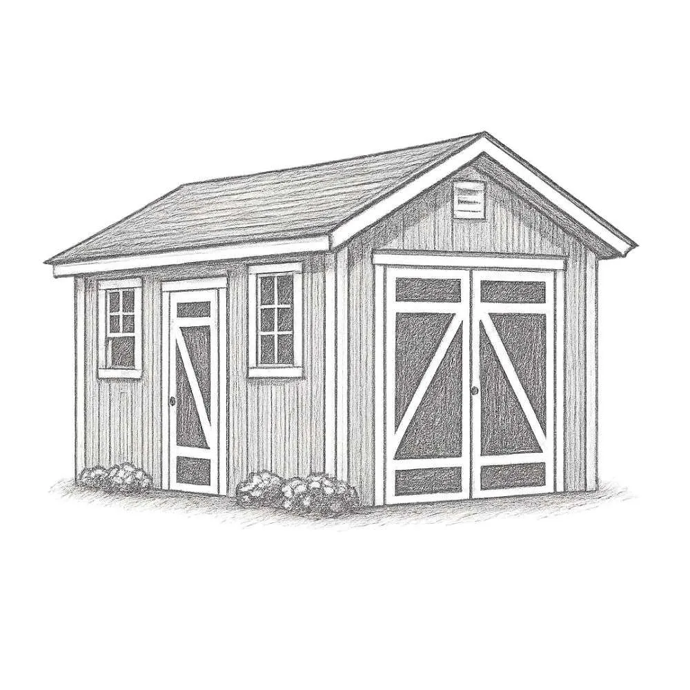 Heartland Hillsdale Wood Storage Shed (8' x 12')