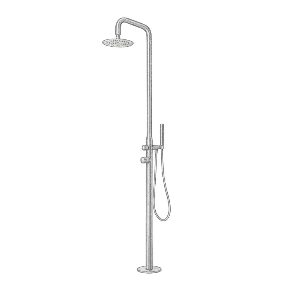 Heatgene Stainless Steel Freestanding Outdoor Shower
