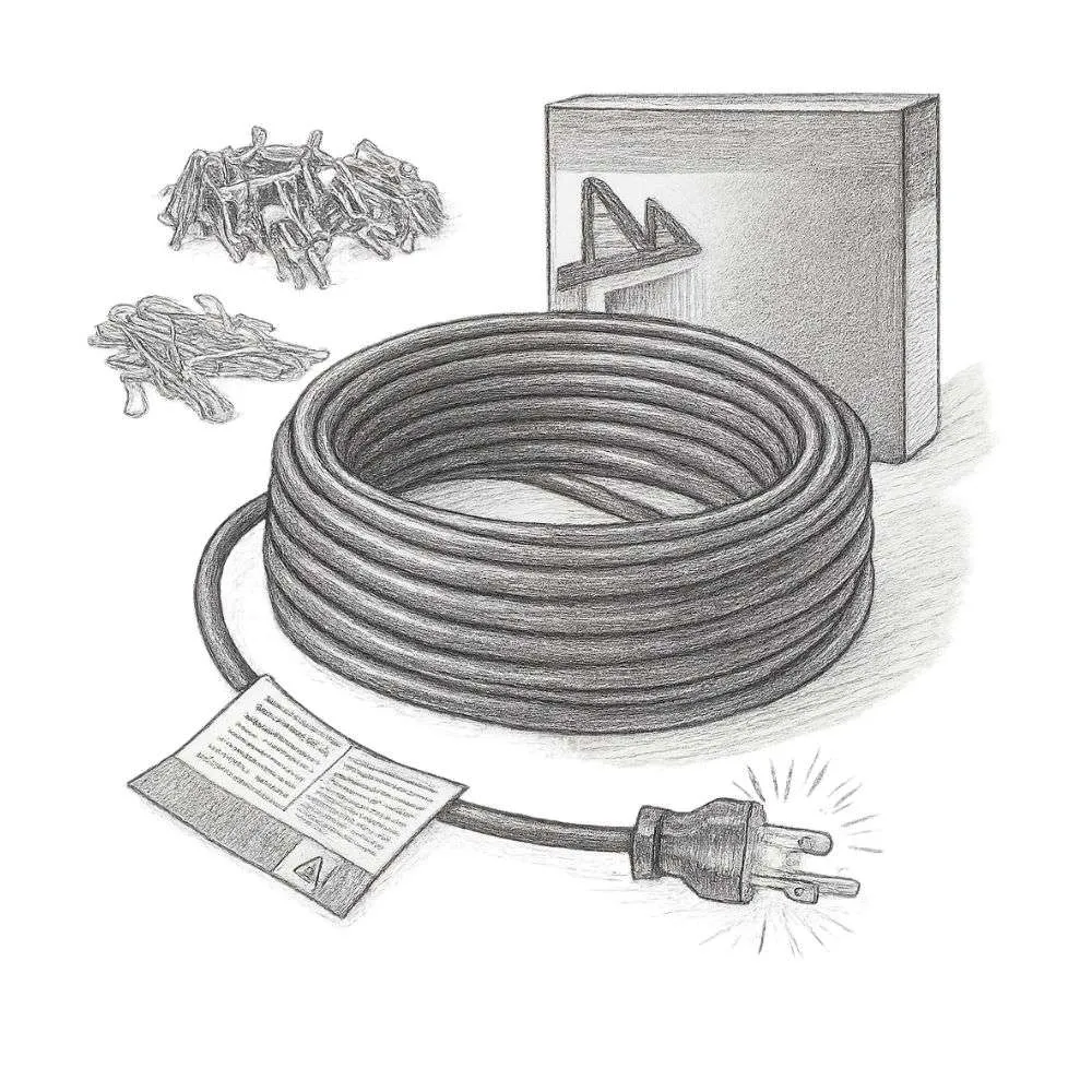 HEATIT Roof and Gutter Snow De-Icing Cable (20')