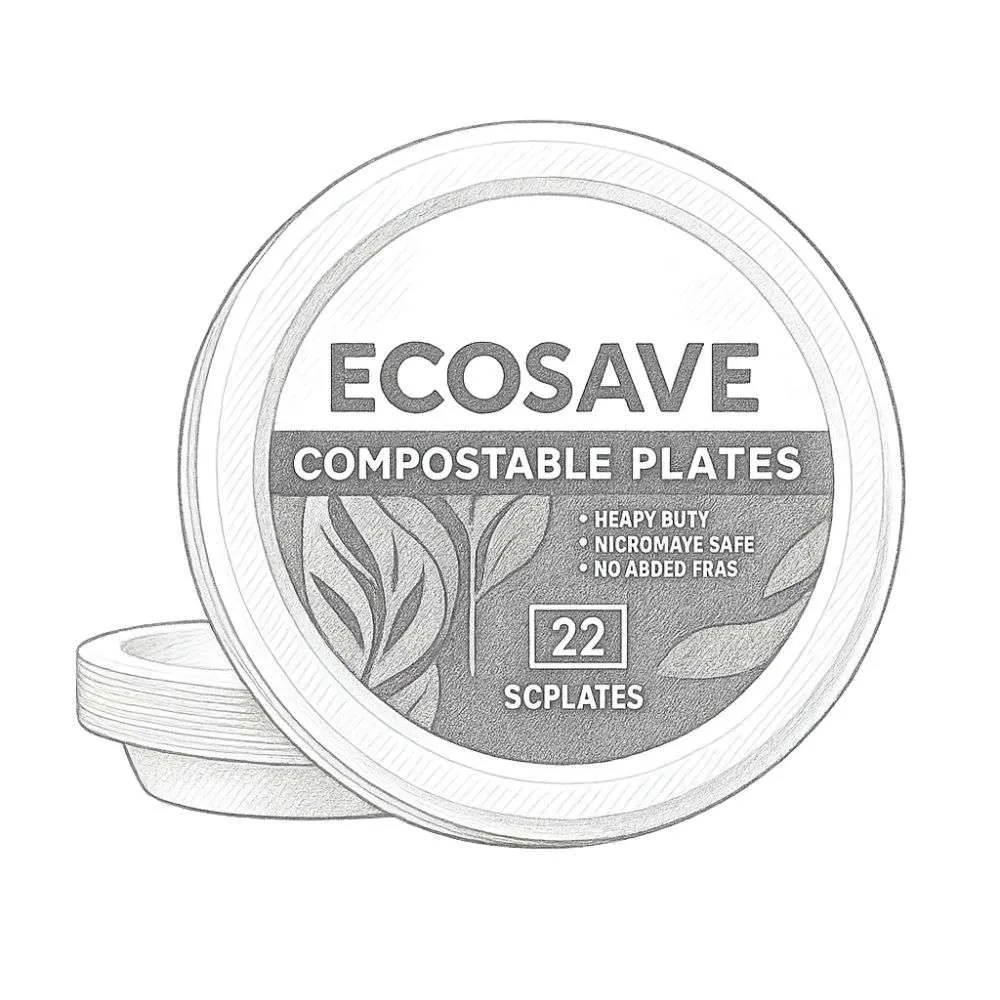 Hefty ECOSAVE Compostable Paper Plates (22 Count)