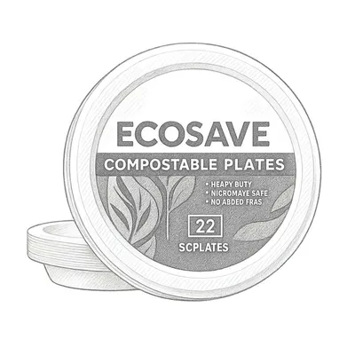 Hefty ECOSAVE Compostable Paper Plates (22 Count)