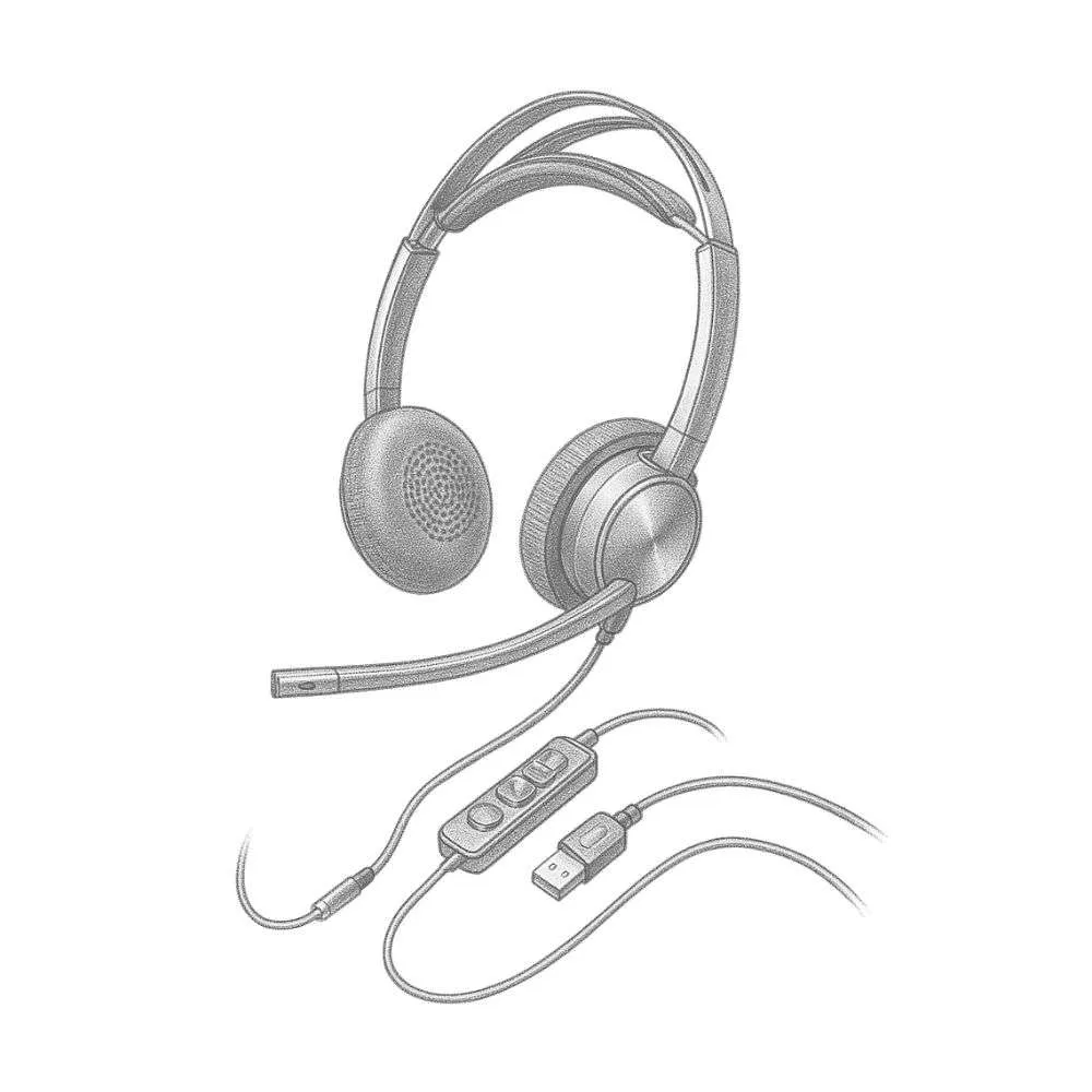 HP Poly Blackwire 5220 Stereo USB-C Headset