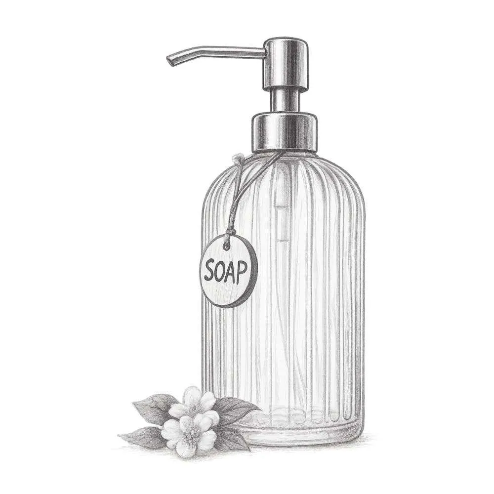 JASAI Clear Glass Soap Dispenser