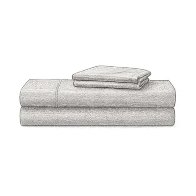 JCPenney Wrinkle Guard 400TC Cotton Sheet (1 Set of 4 Pieces)