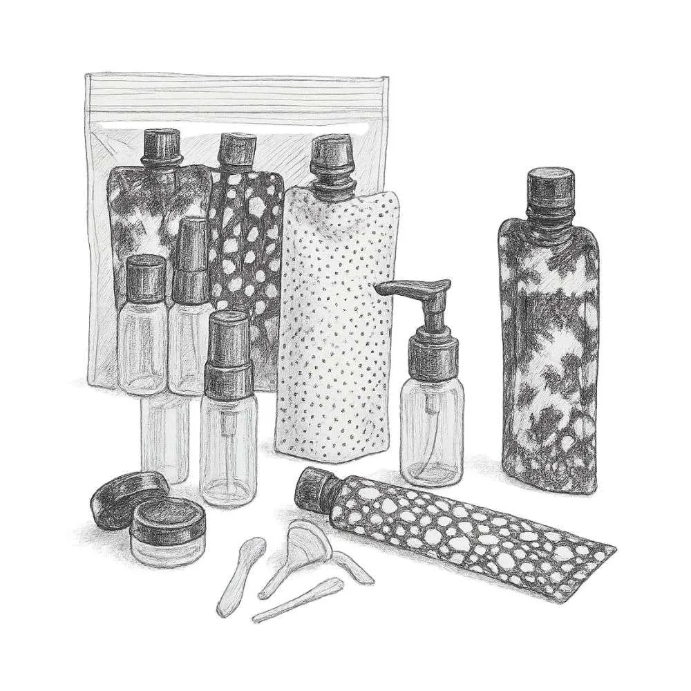 Kitsch Travel Bottles For Toiletries (Pack of 11)