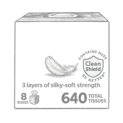 Kleenex Ultra Soft Facial Tissues - 3 Ply (Pack of 8)