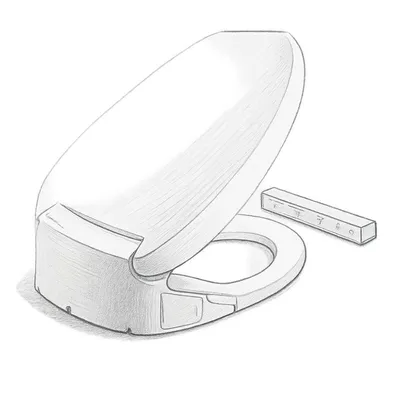 Kohler PureWash Elongated Bidet Toilet Seat with Remote Control