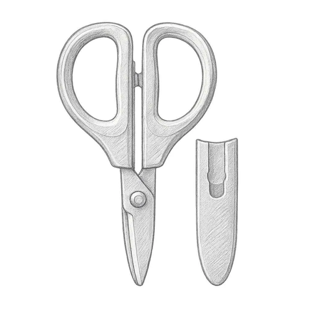Kokuyo SAXA Scissors Titanium Coating Type Red