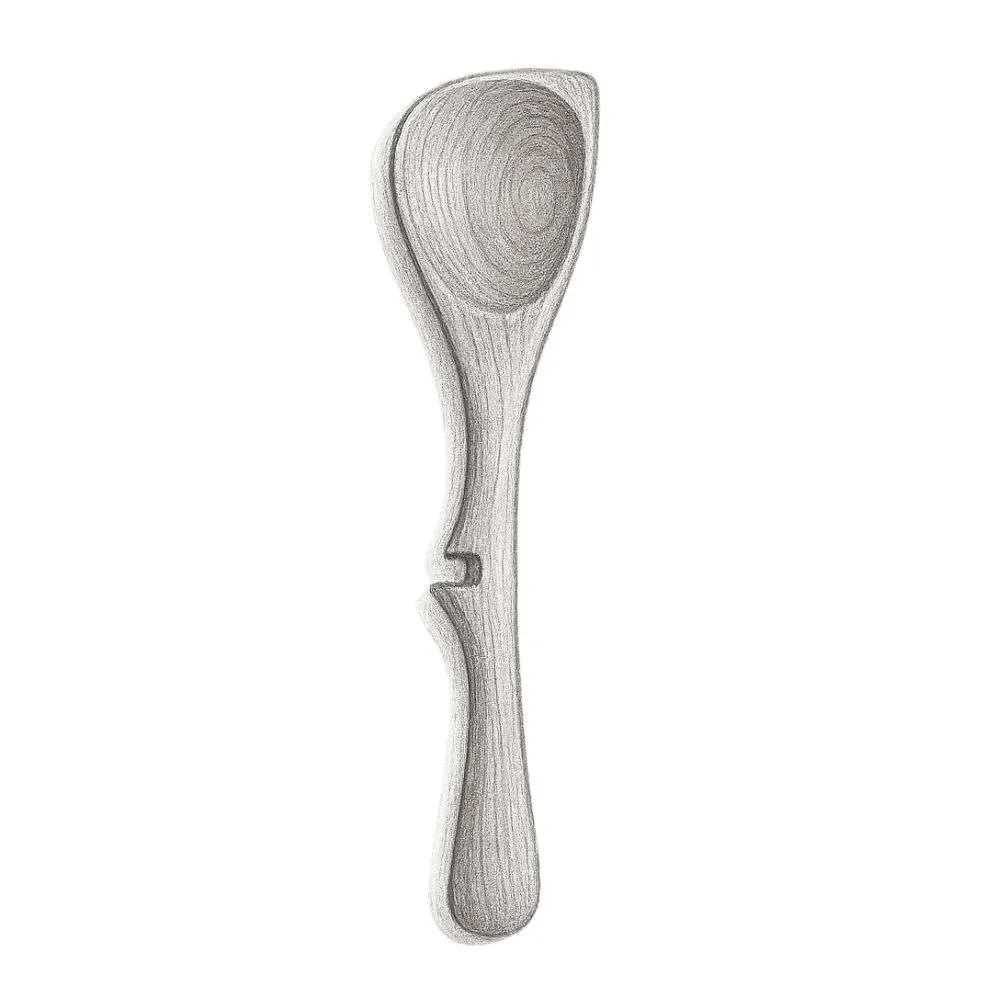 Lancaster Cast Iron Wooden Resting Corner Spoon
