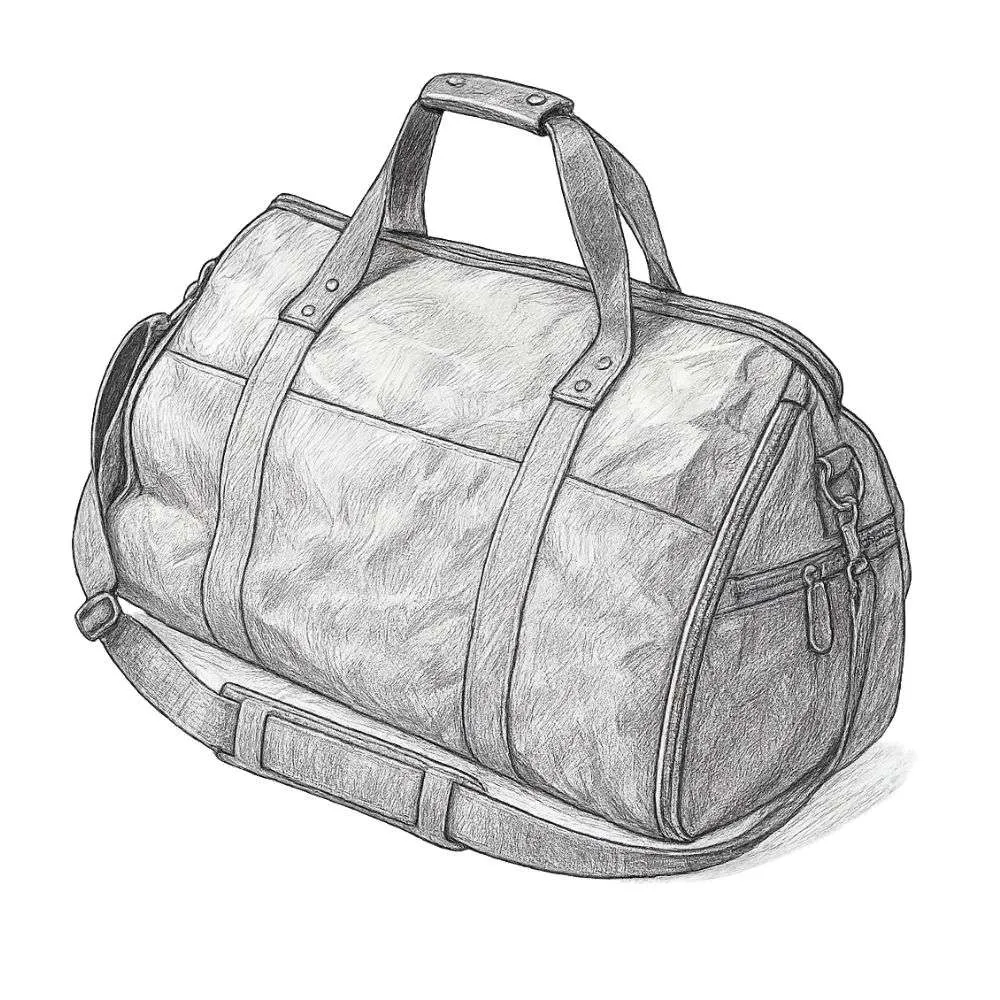 Lands' End Waxed Canvas Convertible Garment Duffle
