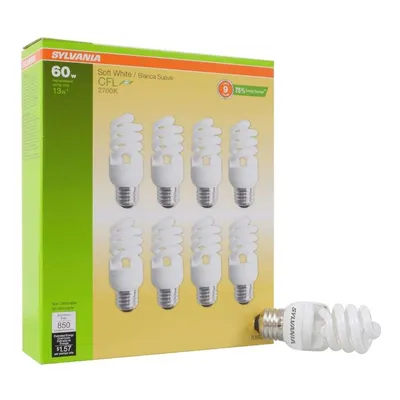 LEDVANCE SYLVANIA CFL T2 Twist Light Bulb (Pack of 8)