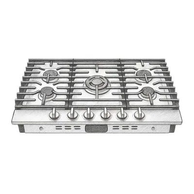 LG 36” Gas Cooktop with UltraHeat™ 20K BTU Burner