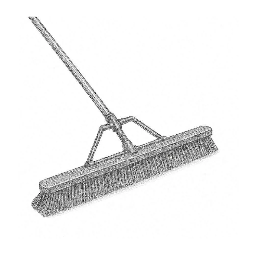 Libman Smooth Surface Push Broom with Brace and Steel Handle (36")