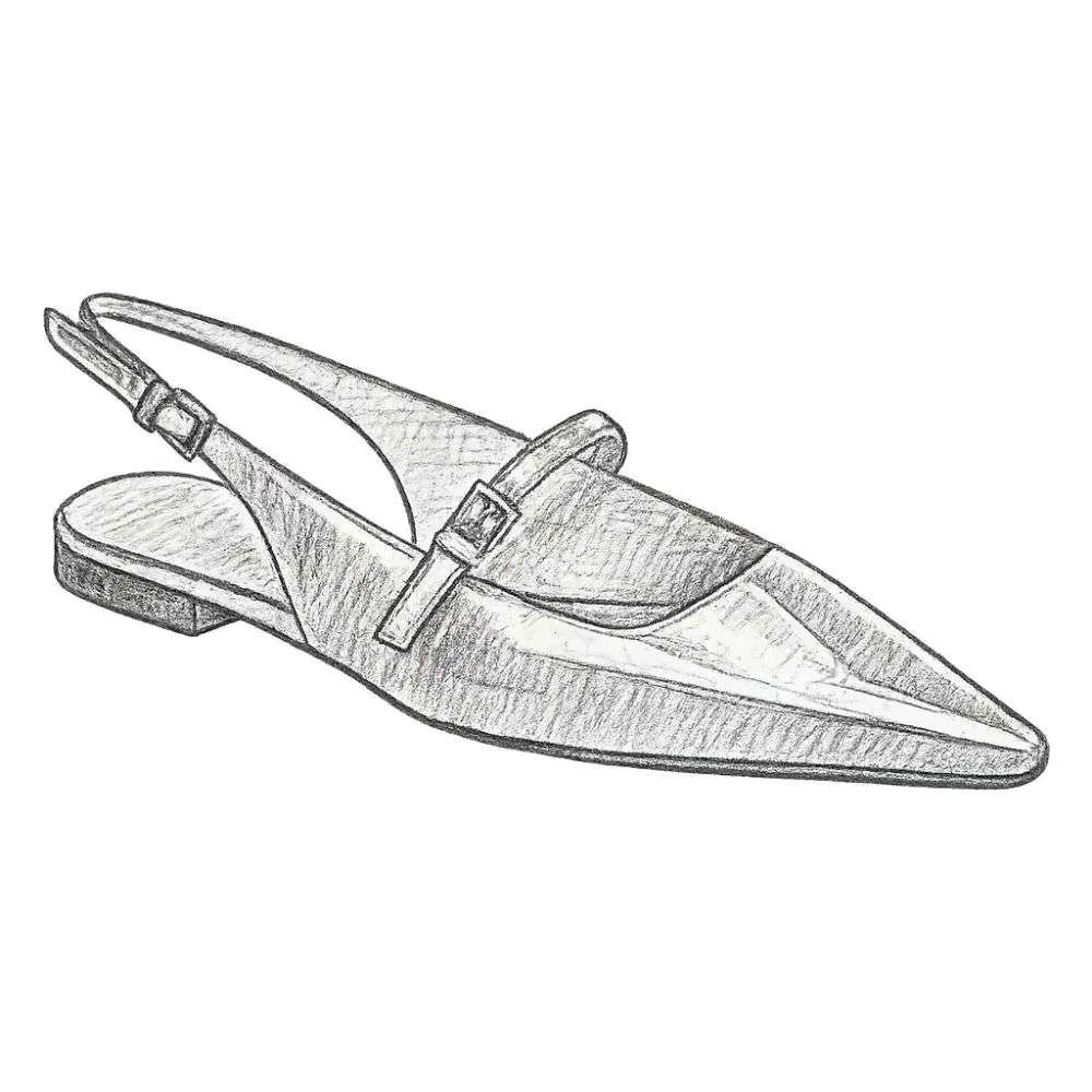 LINEA Paolo CELESTE Mary Jane Slingback Flats
