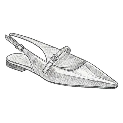 LINEA Paolo CELESTE Mary Jane Slingback Flats