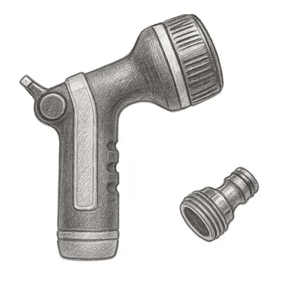 Melnor Metal 10 Pattern Nozzle with QuickConnect Product Adapter
