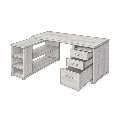 Mercury Row L-Shape Home Office Computer Desk