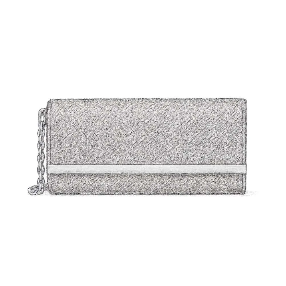 Michael Kors Mona Large Glitter Chain Mesh Clutch