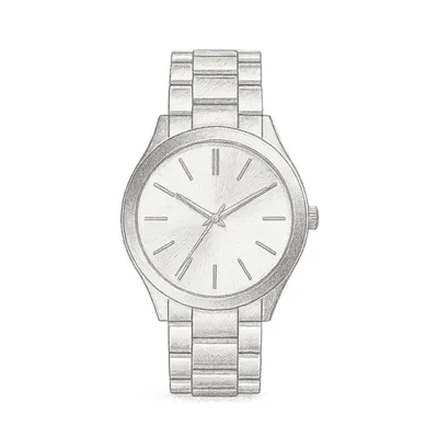 Michael Kors Slim Runway Silver-Tone Watch