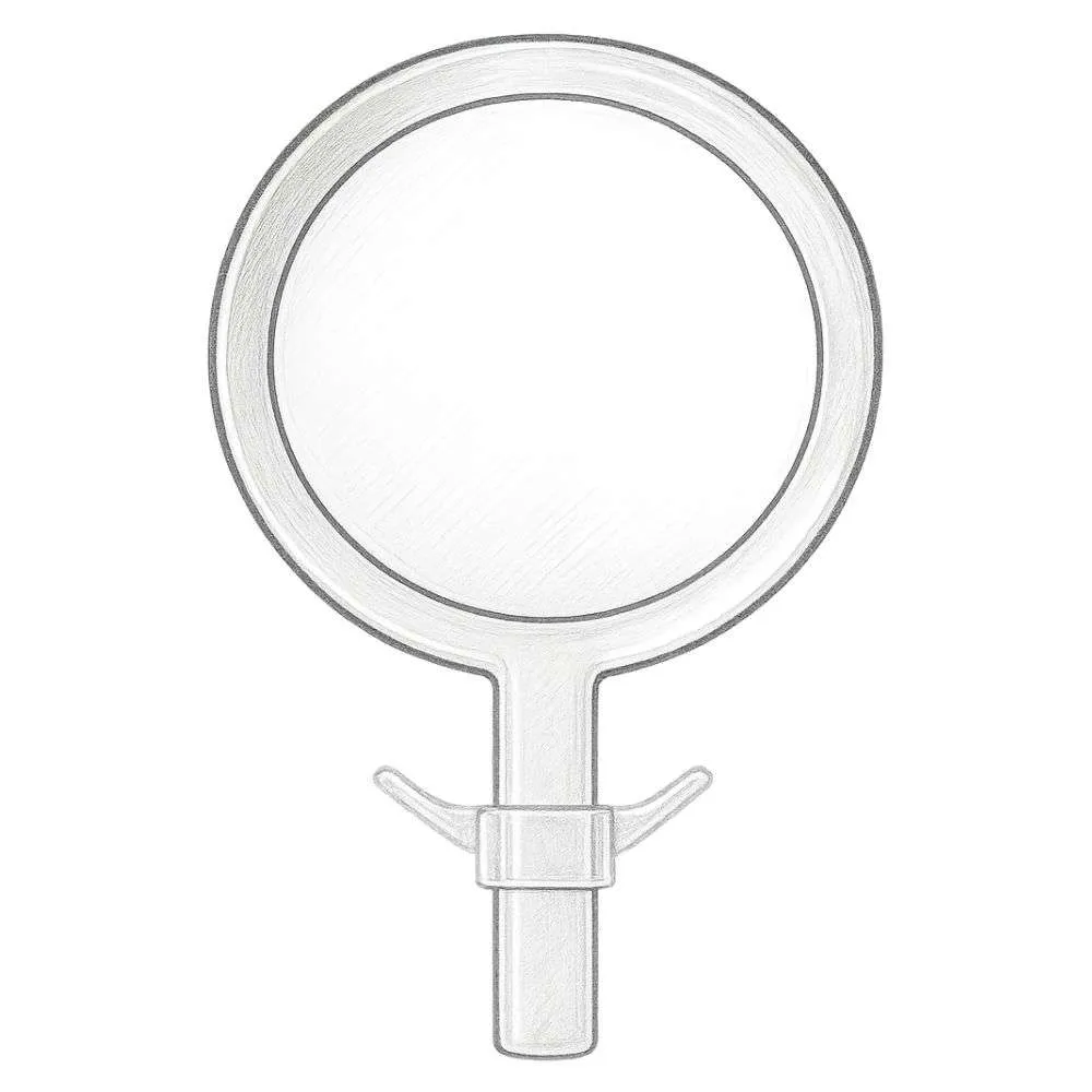 Miss Sweet Folding Hand Held Mirror with 10x Magnification and True Image