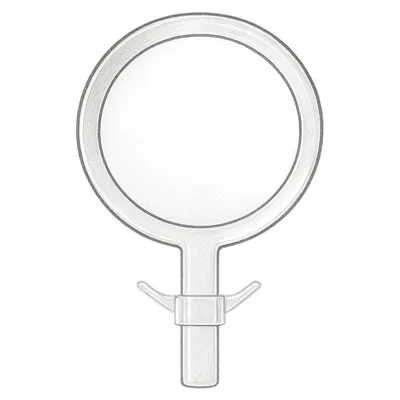 Miss Sweet Folding Hand Held Mirror with 10x Magnification and True Image