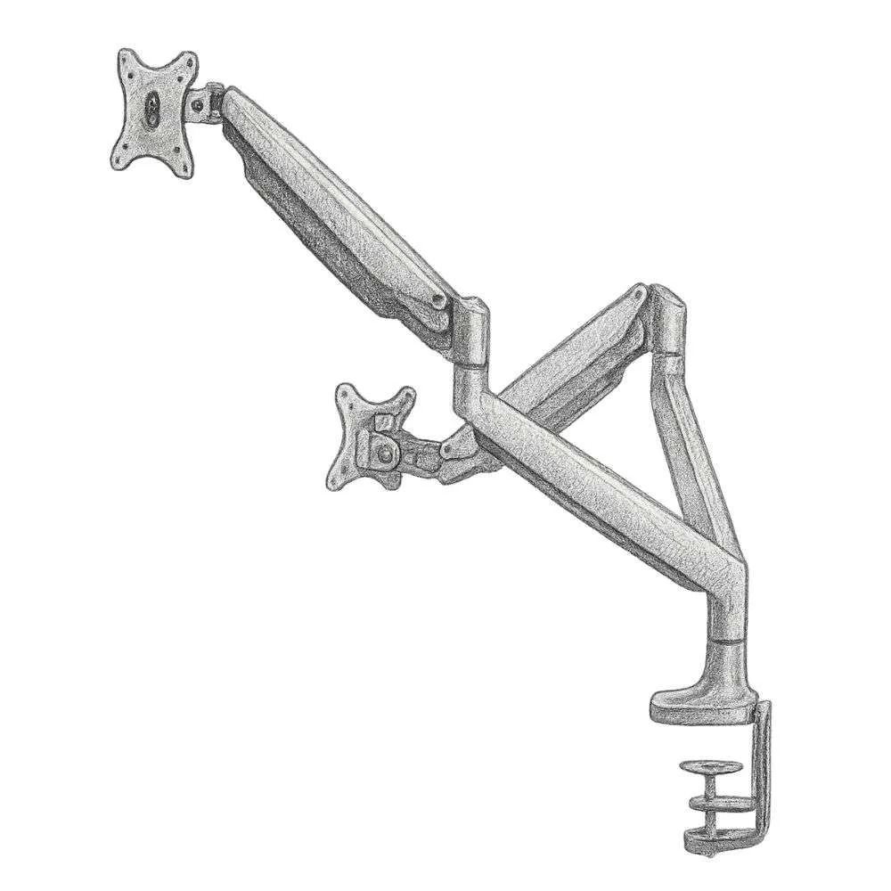 Monoprice Workstream Dual-Monitor Adjustable Gas-Spring Desk Mount