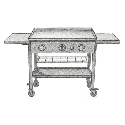 Nexgrill Daytona 4-Burner Grill 36" Griddle Top