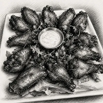 O.B. Noodle House Spicy Garlic Wings