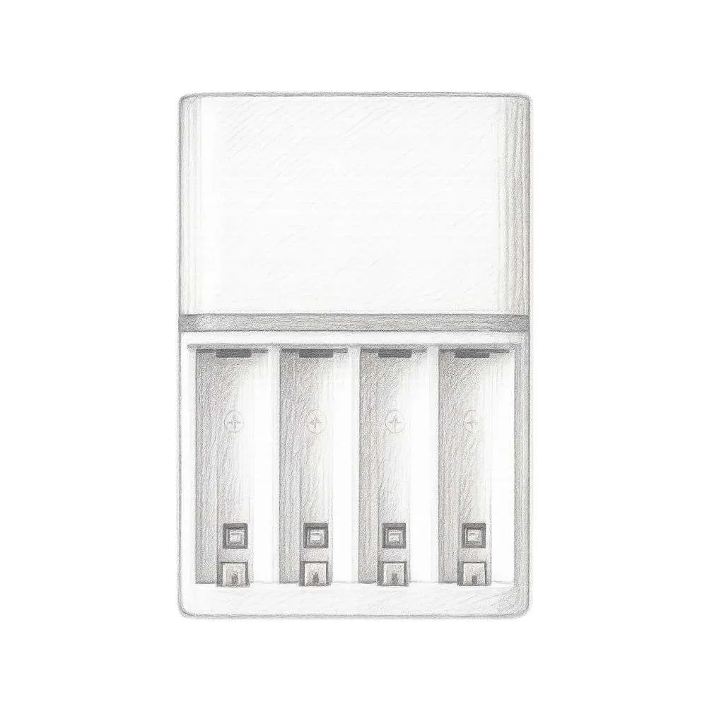 Panasonic BQ-CC55SBA Advanced eneloop Individual Rechargeable Battery 3 Hour Quick Charger with 4 LED Color Charge Indicator Lights