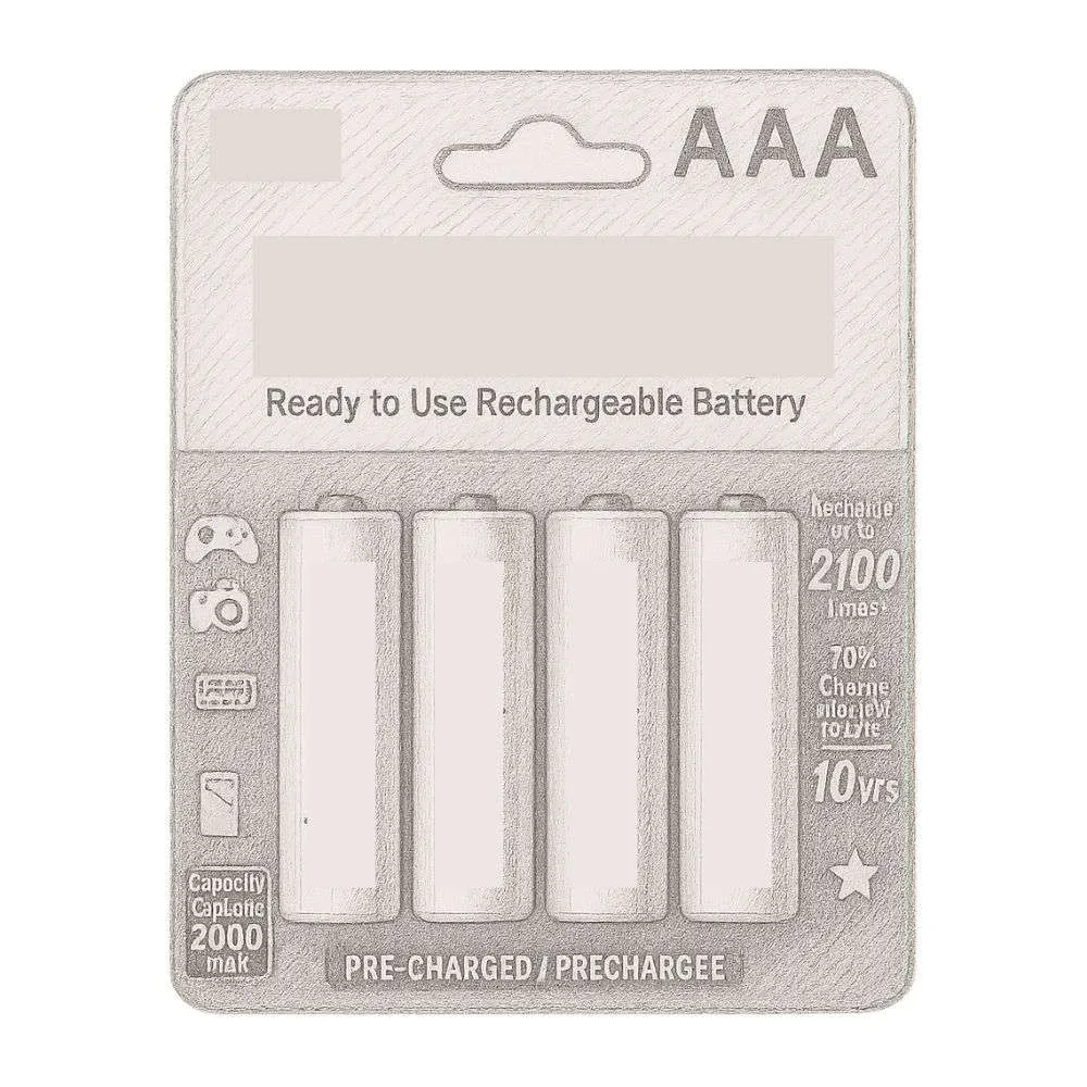 Panasonic Eneloop AAA Pre-Charged Rechargeable Batteries (Pack of 8)