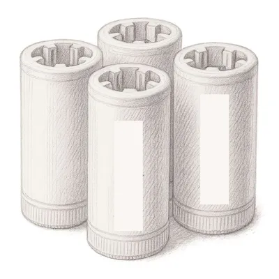 Panasonic Eneloop C Size Battery Adapters for Use with Ni-MH Rechargeable AA Battery Cells (Pack of 4)