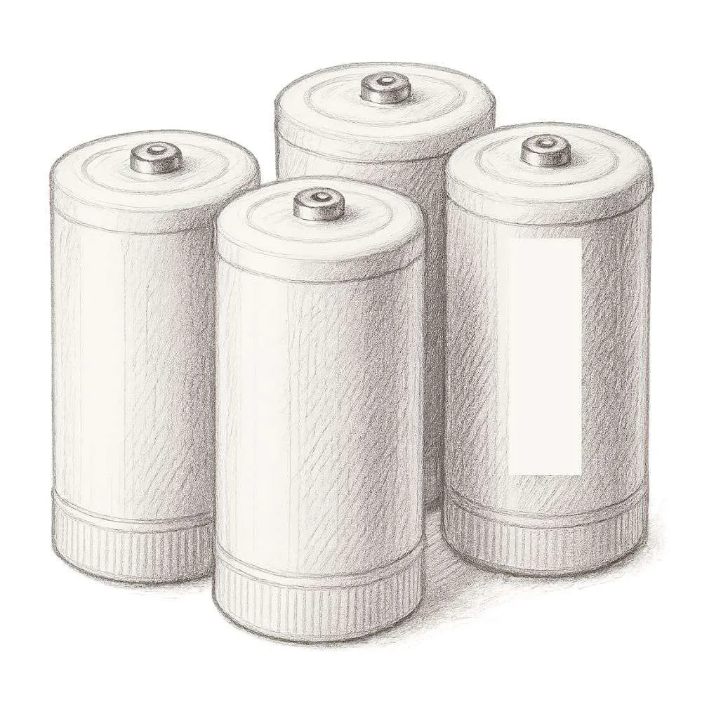 Panasonic Eneloop D Size Battery Adapters for Use with Ni-MH Rechargeable AA Battery Cells (Pack of 4)