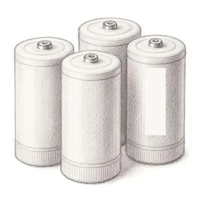 Panasonic Eneloop D Size Battery Adapters for Use with Ni-MH Rechargeable AA Battery Cells (Pack of 4)
