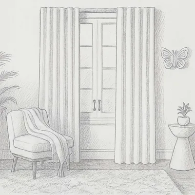 Pillowfort Blackout Chambray Cotton Kids' Panel (84" x 42", One Panel)
