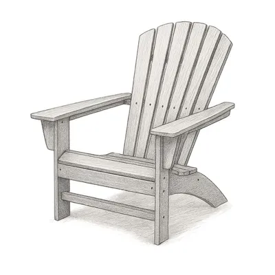 POLYWOOD Grant Park Curveback Adirondack Chair